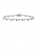 0.35ct Diamond 18K Gold Link Braclet