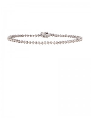 1.23ct Diamond 18K White Gold Bracelet