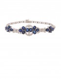 9.67ct Blue Sapphire 18K Gold Bracelet