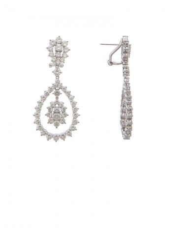7.70ct Diamond 18K Gold Earrings