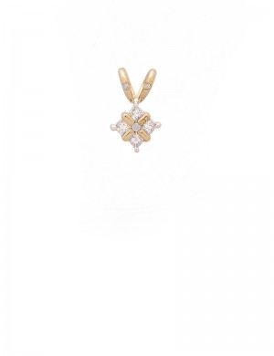 0.38ct Diamond Platinum 18K Gold Pendant