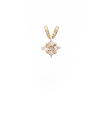 0.38ct Diamond Platinum 18K Gold Pendant