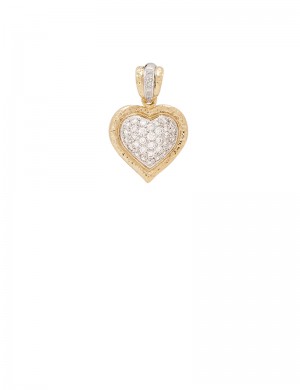 0.28ct Diamond 18K Gold Heart Shaped Pendant