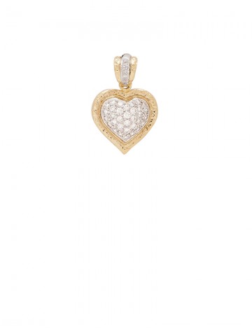 0.28ct Diamond 18K Gold Heart Shaped Pendant