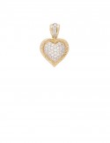 0.28ct Diamond 18K Gold Heart Shaped Pendant