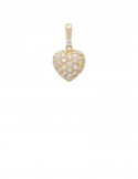 0.63ct Diamond 18K Gold Heart Shaped Pendant