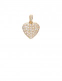 0.63ct Diamond 18K Gold Heart Shaped Pendant