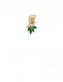 0.40ct Emerald 18K Gold Diamond Pendant