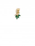 0.40ct Emerald 18K Gold Diamond Pendant