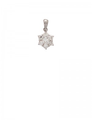 0.56ct Diamond 18K Gold Pendant