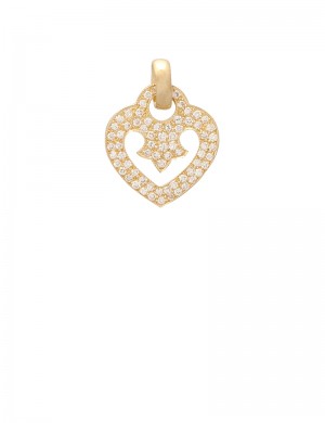 0.61ct Diamond 18K Yellow Gold Pendant