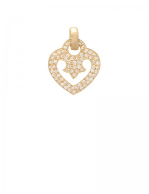 0.61ct Diamond 18K Yellow Gold Pendant