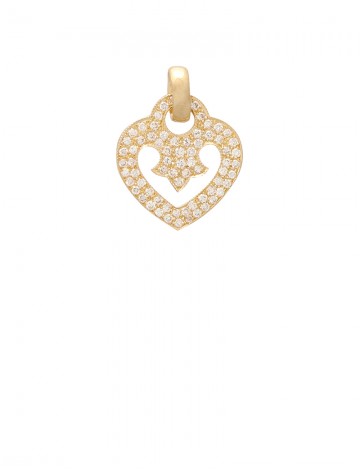 0.61ct Diamond 18K Yellow Gold Pendant